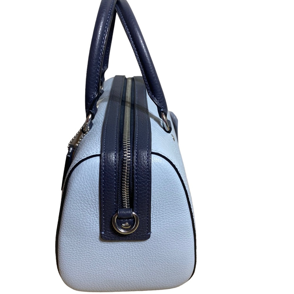 Disney X Coach Rowan Satchel with Ursula Motif Ice Blue Multi NWT - Picture 8 of 9